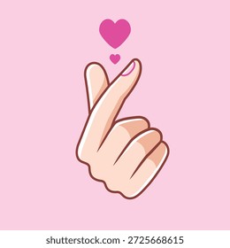 Vector lindo de la muestra de la mano del amor