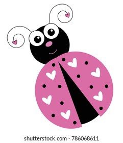 Cute Love Heart Ladybug