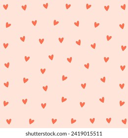 cute love heart pattern backdrop for wrapping paper design vector
