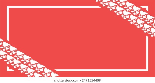 Cute love heart seamless pattern illustration. Cute romantic pink hearts background print. Valentine's day holiday backdrop texture, romantic wedding design.