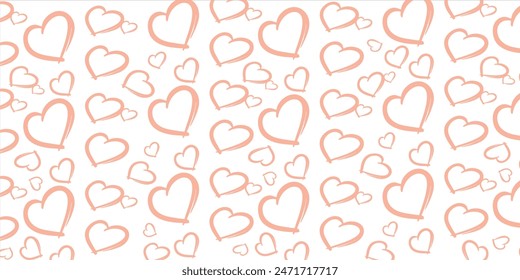 Nette Liebe Herz nahtlose Muster Illustration. Netter romantischer rosa Herzen Hintergrund Print. Valentinstag Urlaub Hintergrund Textur, romantische Hochzeit Design.