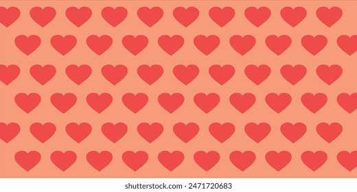 Nette Liebe Herz nahtlose Muster Illustration. Netter romantischer rosa Herzen Hintergrund Print. Valentinstag Urlaub Hintergrund Textur, romantische Hochzeit Design.