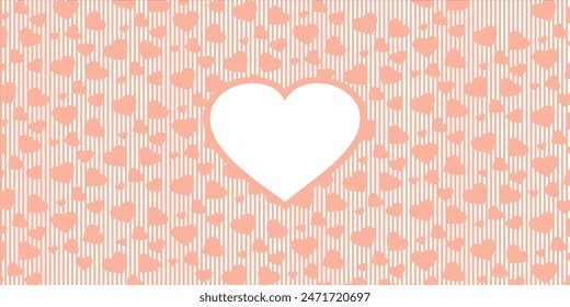 Ilustración de patrón sin fisuras del corazón del amor lindo. Impresión de fondo de corazones rosa romántico lindo. Textura del telón de fondo del día de San Valentín, diseño romántico de la boda.
