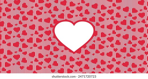 Ilustración de patrón sin fisuras del corazón del amor lindo. Impresión de fondo de corazones rosa romántico lindo. Textura del telón de fondo del día de San Valentín, diseño romántico de la boda.