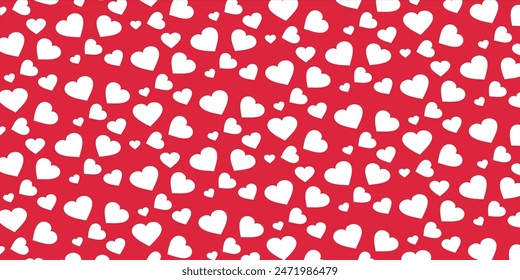 Ilustración de patrón sin fisuras del corazón del amor lindo. Impresión de fondo de corazones rosa romántico lindo. Textura del telón de fondo del día de San Valentín, diseño romántico de la boda.
