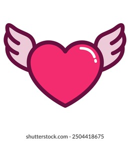 Cute love heart theme icon vector