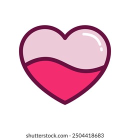 Cute love heart theme icon vector
