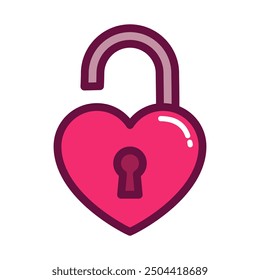 Cute love heart theme icon vector