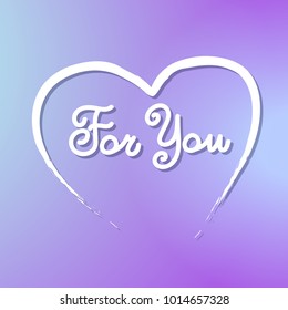 Cute Love Holiday Greeting Card Happy Valentines Day Concept Vector Illustration