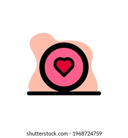 Cute Love Icon Concept Vector Illustration Design eo\ps10