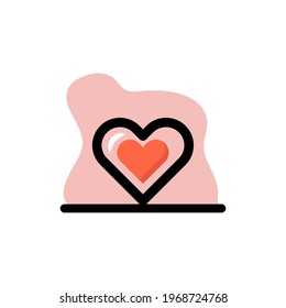 Cute Love Icon Conceptual Vector Illustration Design eps10
