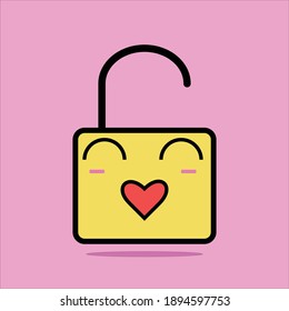 cute love key with smile