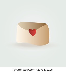 cute love letter icon illustration used for winter design.