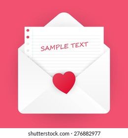 Cute Love Letter Vector Design