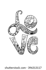 cute love lettering