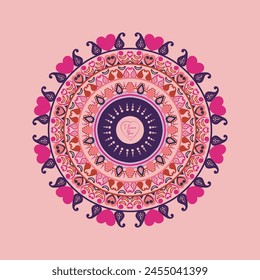 Nette Liebe Mandala Vektorgrafik Design