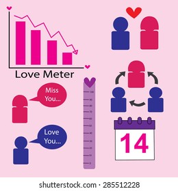 cute love meter icon