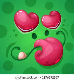 Cute, love monster character. Halloween illustration Vector eps 10