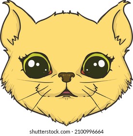 cute love orange cat vector