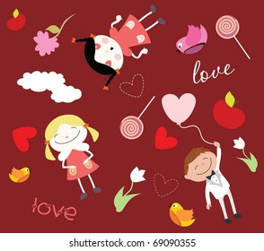 Cute love pattern