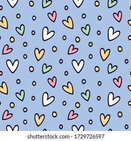Cute love pattern. Heart seamless pattern. Love