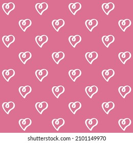 Patrón de amor personalizado: forma cardíaca sin costuras adecuada para el fondo, tela, activo de diseño, día de San Valentín, papel de envoltorio, papel tapiz e ilustración en general
