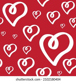 Cute Love Pattern - seamless heart shape suitable for background, fabric, design asset, valentines day, wrapping paper, wallpaper and illustration in general