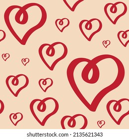 Cute Love Pattern - Seamless heart shape suitable for background, design asset, valentines day, wrapping paper, and wallpaper