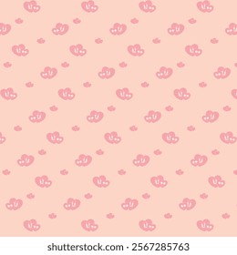 CUTE LOVE PATTERN VALENTINE'S TWO TONE