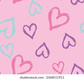 cute love patterns for girl design vector