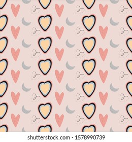 Cute love seamless pattern design. Can use for print, template, fabric, presentation, textile, banner, poster