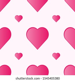 Cute Love Seamless Pattern with Pink Color. Pattern Design for Decoration, Gift, Ornament or Carpet