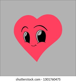 cute love smiling cartoon vector illustration