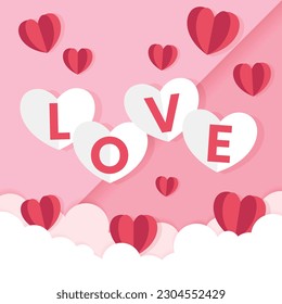 Cute Love vector illustration background