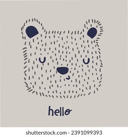 Cute and lovely adorable new year bear raccoon squirrel deer fox design for kids market as vectors