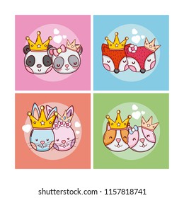Cute and lovely animals cartoons