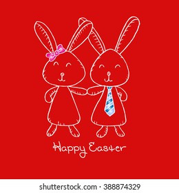 cute lovely cartoon bunnies rabbits