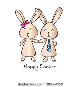 cute lovely cartoon bunnies rabbits