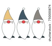 cute lovely cartoon vector gnomes set isolated on white background