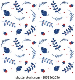 Cute hübsche Weihnachten, nahtlose Vektorgrafik mit Vektordesign-Elementen für Feiertage