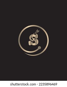 A cute and lovely cute decorative letter S vector logo template