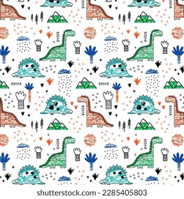 cute and lovely dinosaur graphic vector illustration