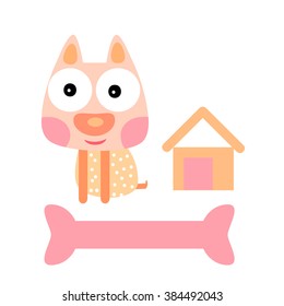 cute and lovely  dog vector eps.10