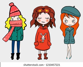 Cute Lovely Girl Illustration
