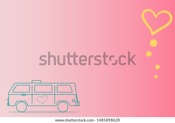 Cute lovely and line\
car pink background