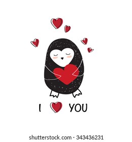 Cute lovely penguin