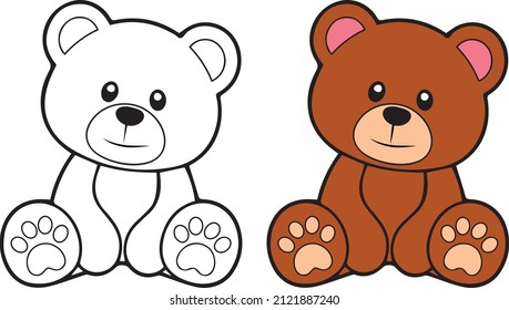 Cute, lovely Teddy Bear Drawing