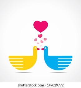 cute lover bird stock vector