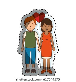 cute lovers couple ethnicity