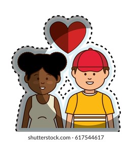 cute lovers couple ethnicity